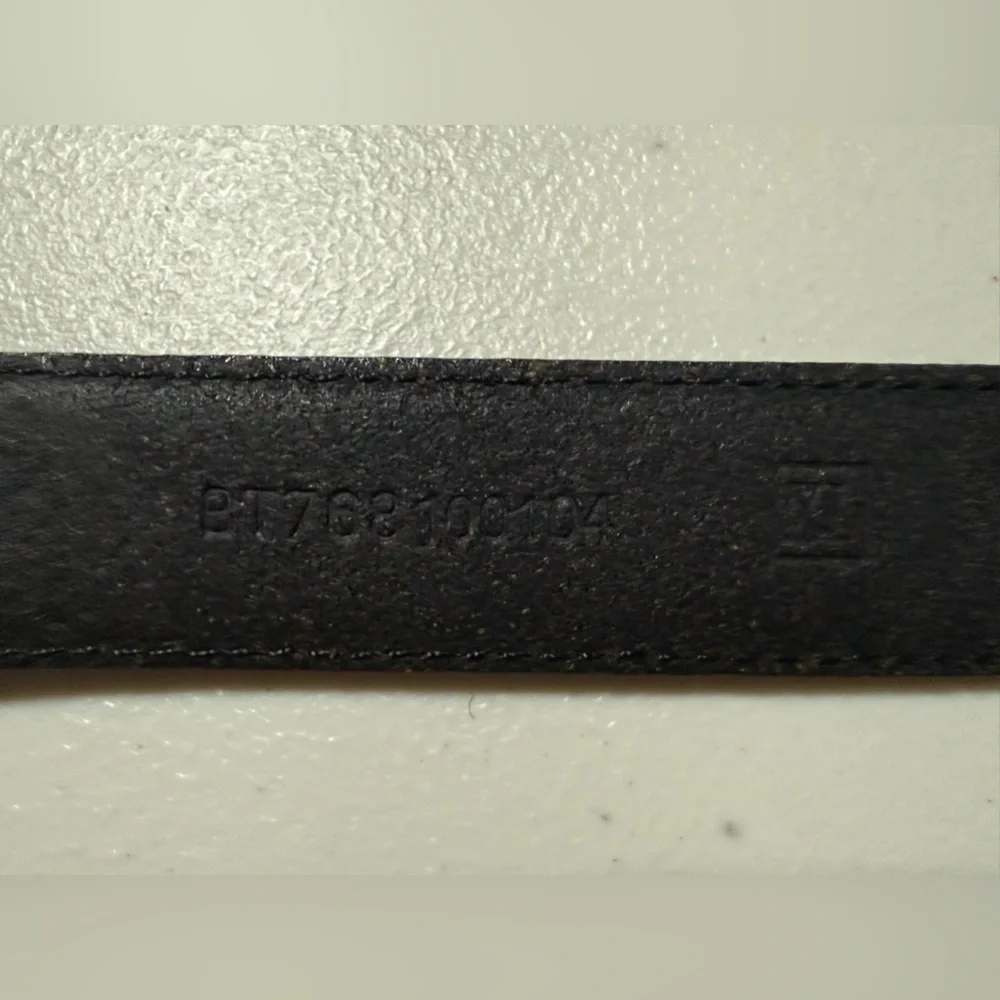 Fossil Black Leather Belt Silver Bamboo Buckle Size XL Extra Large Classic